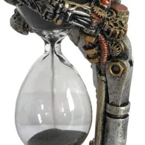 Steampunk Collection~Steampunk Time Skeletal Hand Sand Timer, Silver, 16cm