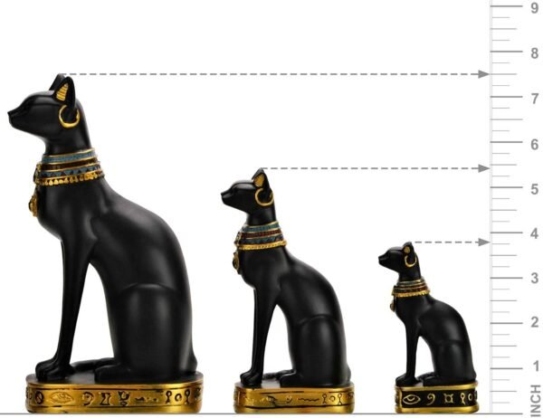 Magicun  Collection~NileCart Egyptian Bastet Collectible Figurine Cat Goddess Statue - Made in Egypt (Medium 5.4 inches Tall)