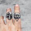 316L Stainless Steel Vampire Men Ring Punk HipHop Retro Eastern Europe Mythology for Biker Male Boy