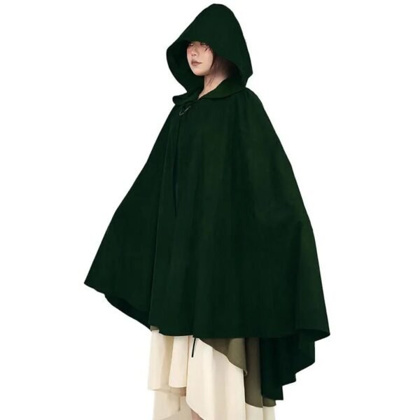 Hood Cloak Cosplay Medieval Long Cape Halloween Party Women Men Adult Long Mage Witchcraft Wicca Robe Conceal Gown Reenactment