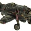 Magic  Collection~Steampunk Style Bronze Finish Single Propeller Airplane Statue
