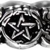 Soloman Pentant~Sterling Silver Celtic knot Pentacle Banshee Guardian Ring Jewelry (Size 4-12)