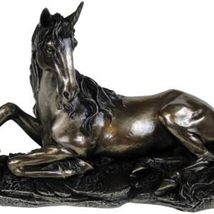 Nemesis Now Recumbent Unicorn 23.5cm Figurine, Resin, Bronze