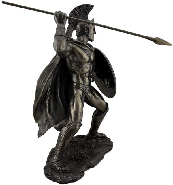 Magicun  Collection~Large Spartan King Leonidas with Sword and Shield Bronzed Statue
