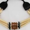 Witchcraft~JCB032 Brown Beaded Bone Choker