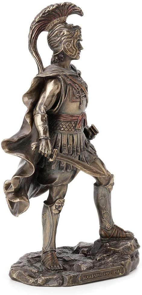 Magic  Collection~9.75 Inch Alexander The Great Greek Roman Warrior Historical Antique Bronze Finish Statue Figurine Sculpture