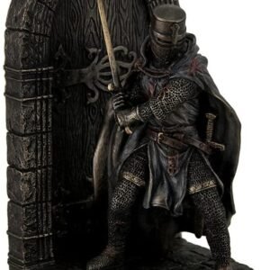 Magic  Collection~Maltese Crusader in Armor Guarding Door Holding Sword Decorative Bookend