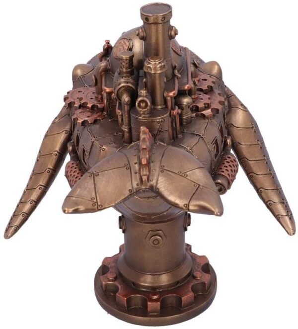 Steampunk Collection~Steampunk Marine Machine Submarine Whale Figurine, Polyresin, Bronze, 34cm