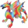 Magicun N.Giftware~Multi-Coloured Rainbow Dragon Ornament Figurine, Polyresin, One Size