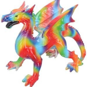 Magicun N.Giftware~Multi-Coloured Rainbow Dragon Ornament Figurine, Polyresin, One Size