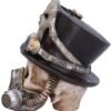 Steampunk Collection~Steampunk Breathe Easy Venetian Mask Skull Ornament, Silver, 19.5cm