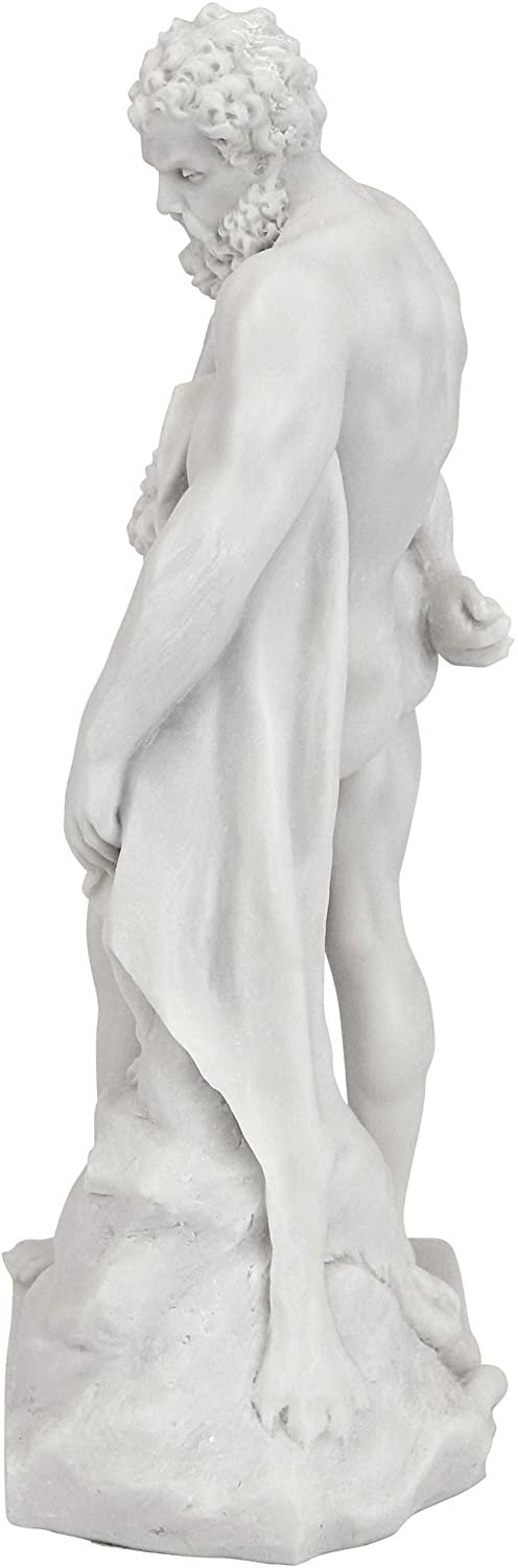 Magic  Collection~Design Toscano WU74741 Farnese Hercules Roman God Statue, 10 Inch, Bonded Marble Polyresin, White