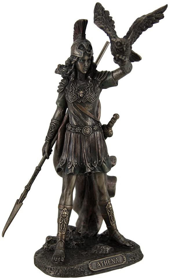 Magic  Collection~Athena - Greek Goddess Of Wisdom And War with Owl Statue