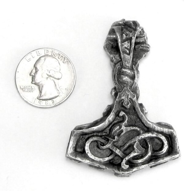 Pewter Urnes Style Thors Hammer Pendant