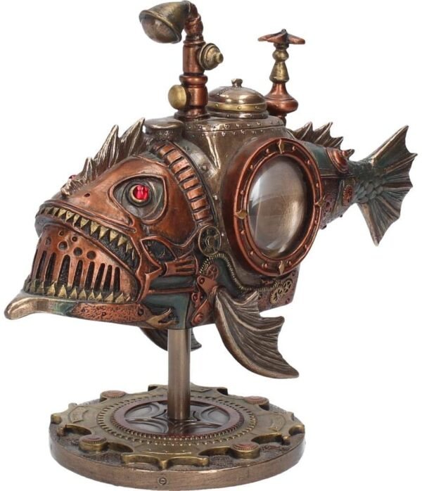 Steampunk Collection~Sub Piranha Figurine 22.5cm Orange, Resin