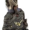 Magic  Collection~Mermaid Mother and Child Bronzed Clock Statue