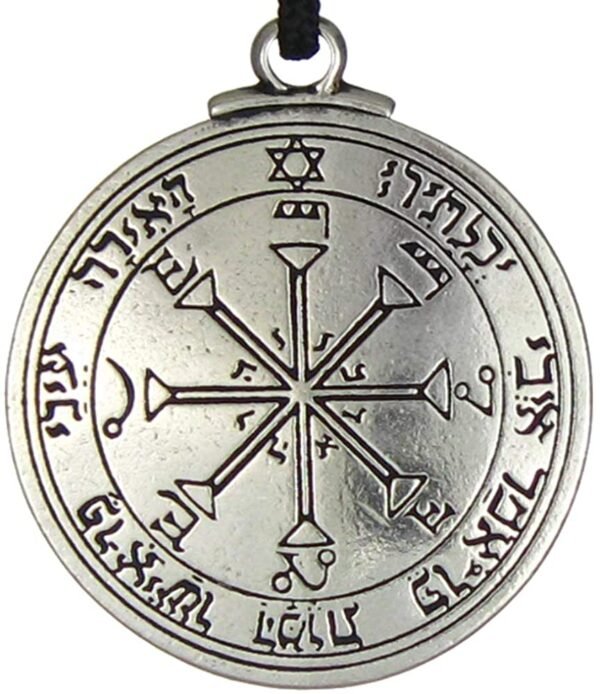 Soloman Pentant~Pewter Pentacle of The Sun Key of Solomon Talisman Pendant