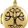 Bronze Tree Pentacle Pentagram Aromatherapy Locket