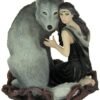 Magic  Collection~Resin Statues Anne Stokes Soul Bond Hand Painted Statue 5 X 5.75 X 5 Inches Gray