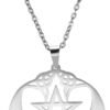 Witchcraft~cooltime Stainless Steel Pentacle Pendant Necklace Pentagram Celtic Knot Star Circle Crescent Charm Jewelry