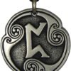 Soloman Pentant~Pewter Pertho Rune of Luck Talisman Pendant Necklace