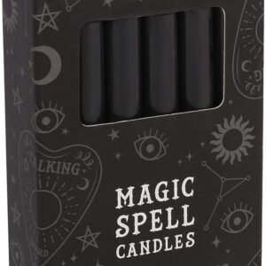 Grindstore 12 Magic Spell Candles - Protection Black 10cm