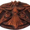 Magicun Altar~Crescent Raven Pentacle Wall Plaque Wood Finish