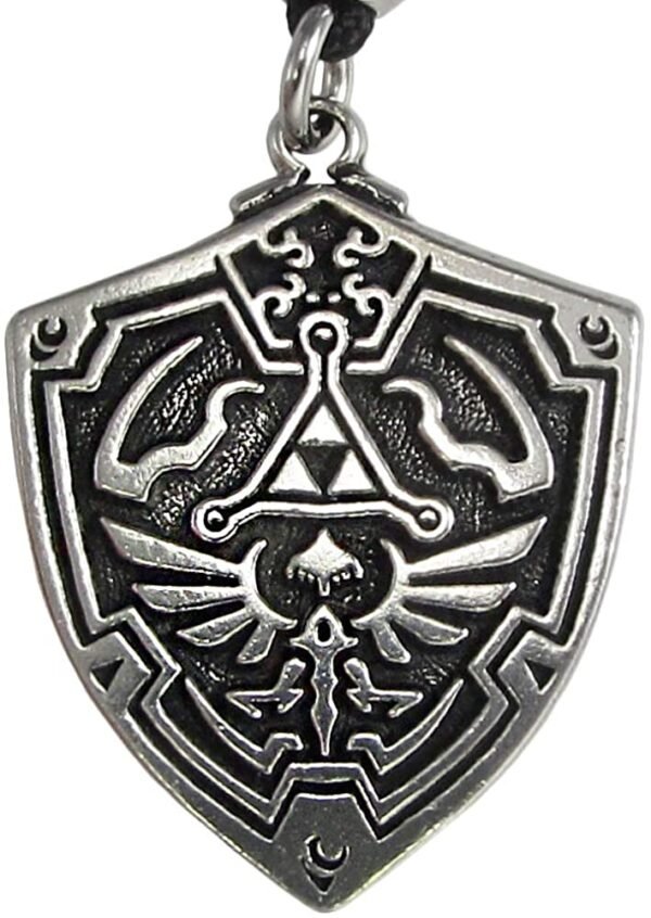 Soloman Pentant~Pewter Hylian Shield Legend of Zelda Pewter Necklace