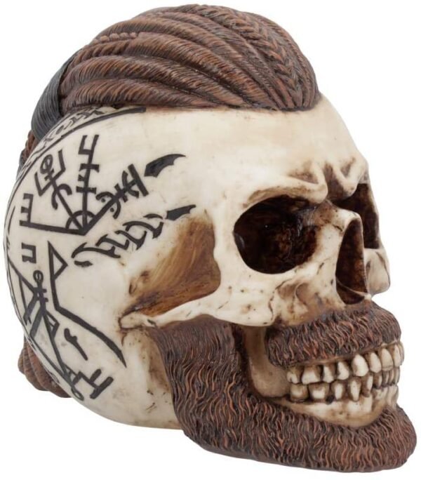 Magicun N.Giftware~Ragnar Skull 16cm Figurine Ivory, Resin