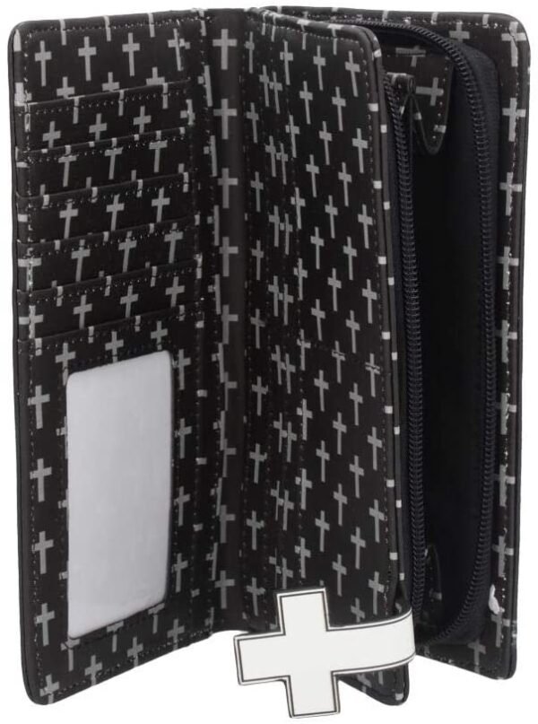 Band Merchandise~ B4685N9 Metallica Master of Puppets Embossed Purse, PU, Black, 18.5cm