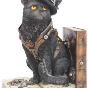 Steampunk Collection~D4217M8 figure "Purring Pioneer", 19 cm, Black