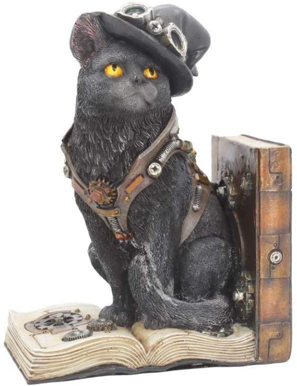 Steampunk Collection~D4217M8 figure "Purring Pioneer", 19 cm, Black