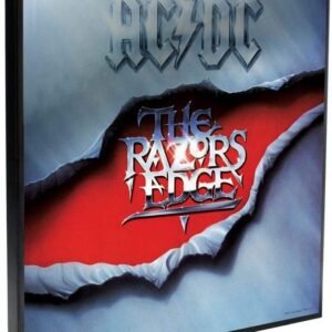 Band Merchandise~ ACDC The Razors Edge Crystal Clear Picture 32cm, MDF and Resin, Black