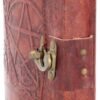 Wiccan Collection~Pentagram Embossed Leather Journal With Lock 20cm Brown