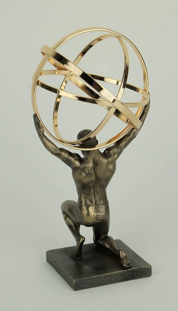 Magic  Collection~Bronze and Gold Finsh Atlas Carrying Celestial Sphere Statue