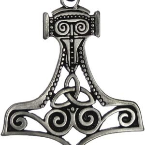 Soloman Pentant~Pewter Large Thor's Hammer Celtic Knot Mjolnir Pendant