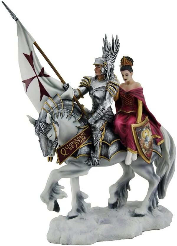 Magic  Collection~Faith by Ruth Thompson Mounted Templar Knight and Lady Statue