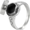 Sterling Silver Crescent Moon Pentacle Pentagram Poison Locket Ring (Size 5-12)