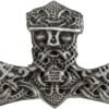 Large Pewter Mammen Style Thor's Hammer Pendant