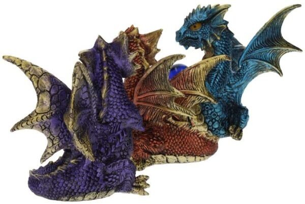 Fantasy Collection~ Orb Guardians Set of 3, Resin, Multi-Coloured, One Size