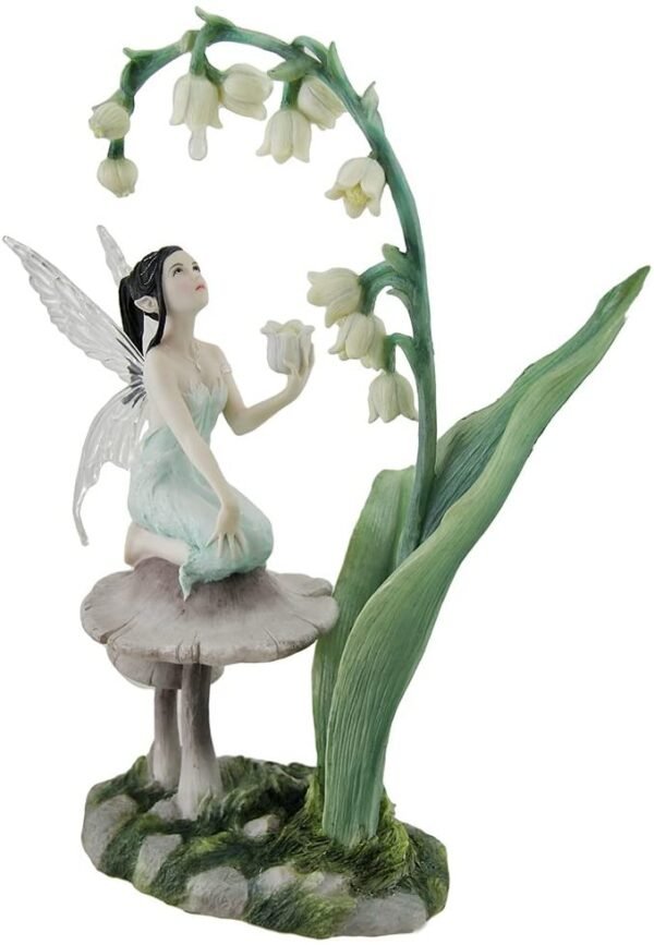 Magic  Collection~Lily of The Valley Flower Fairy Statue by Artist Rachel Anderson 11 Inch