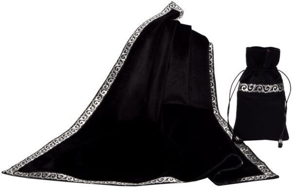 Altar Tarot Table Cloth Divination Wicca Velvet Cloth with Tarot Pouch Purple