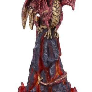 Fantasy Collection~ Volcanic Victory Red Magma Lava Dragon Figurine, Polyresin, 25.7cm