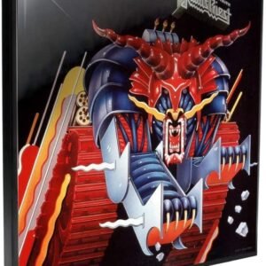 Band Merchandise~ Judas Priest Defenders of The Faith 32cm Crystal Clear Picture, MDF and Resin, Black