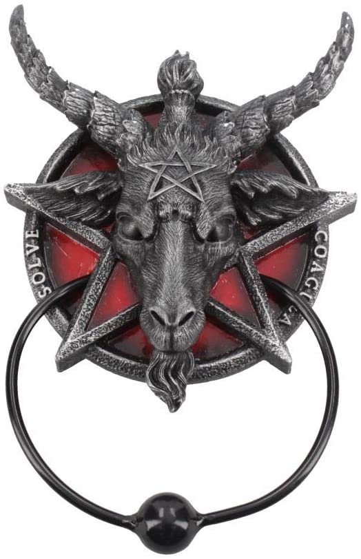 Dark Collection~B4474N9 Black Baphomet Door Knocker 20.5cm