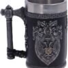 Magicun N.Giftware~Double Headed Eagle Crest Empire Tankard Mug, Black and Silver, 16cm