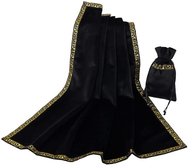 Altar Tarot Table Cloth Divination Wicca Velvet Cloth with Tarot Pouch Purple