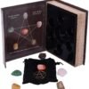 Wiccan Collection~Salem's Spell Kit Set of Six Witches Wellness Stones in Decorated Box, Brown, One Size