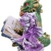 Fantasy Collection~ U5026R0 Tales of Fire Reading Book Dragon Figurine, Polyresin, Multi-Coloured, One Size