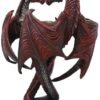 Artist Collections~ Dragon Heart Anne Stokes Valentine's Edition Candle Holder 23cm Red, Resin, One Size